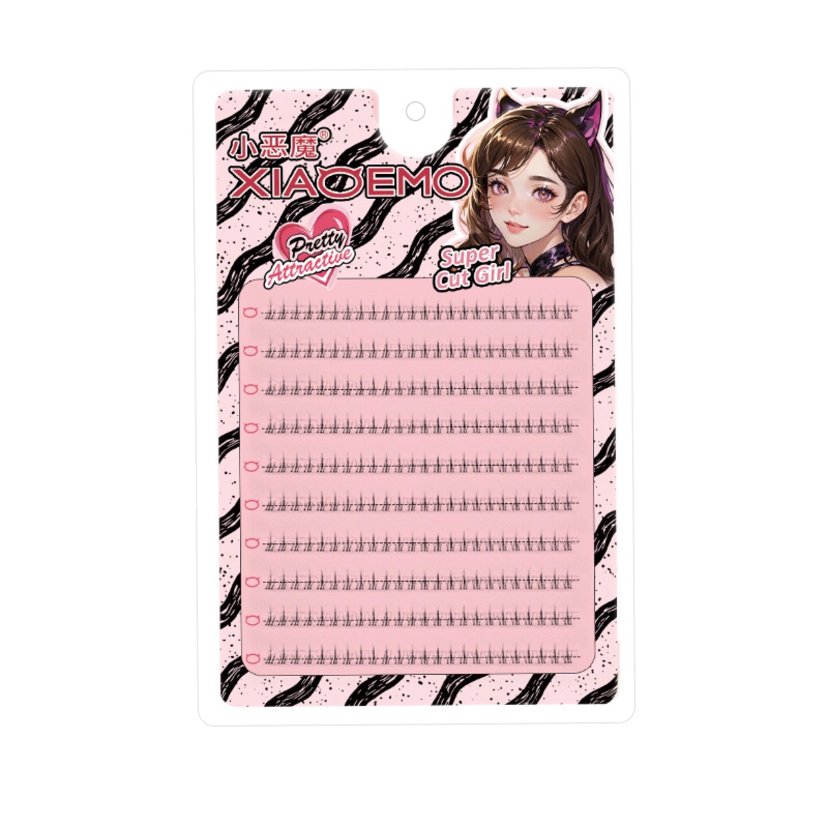 小恶魔小火苗透明梗下睫毛分段式太阳花单簇短款眼睫毛下眼毛 - 图3