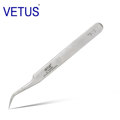 VETUS 不锈钢高精密镊子TS-15（116mm）防磁防酸碱镊子 钟表维修 - 图0