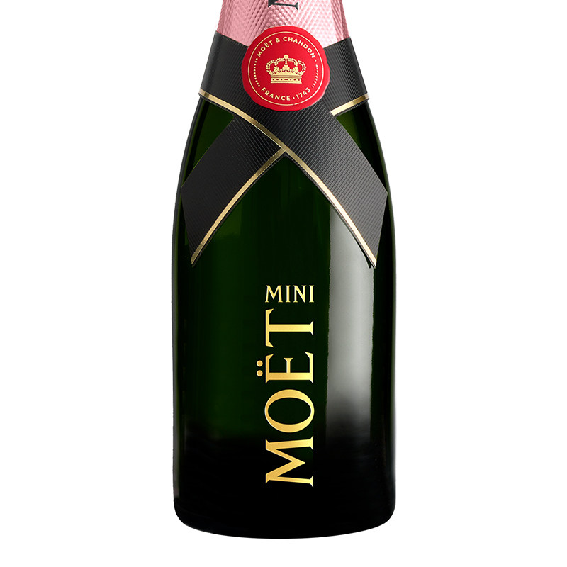 官方直营 Moet迷你酩悦粉红香槟200ml双支礼盒法国进口高级香槟