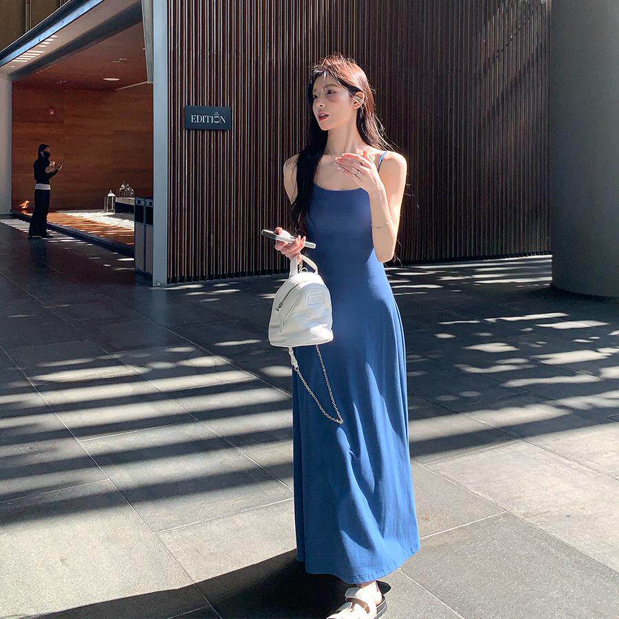 alex stevens今年流行卡戴珊细吊带连衣裙女春夏季海边修身长裙子