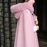 素飞 Ханьфу, плащ, шерстяная длинная весенняя куртка с капюшоном, китайский стиль