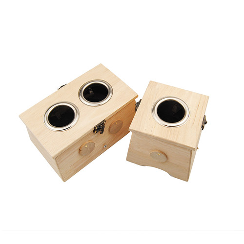 4cm艾灸盒随身灸家用雷火灸器具3厘米单孔实木温灸器艾灸盒双孔 - 图3
