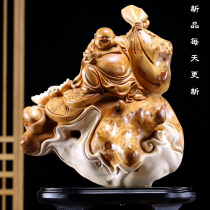 Cliff Bergine Sculpture Pendulum of Guanyin Mall Buddha Damo Cairou Gods Shou Sing Kung Zhong Kui Natural Artisanal Wood Carving Handicraft