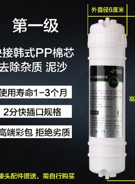 快接2分口滤芯净水器通用箱式芯
