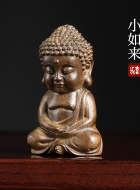 金丝楠木新中式禅意佛像摆件