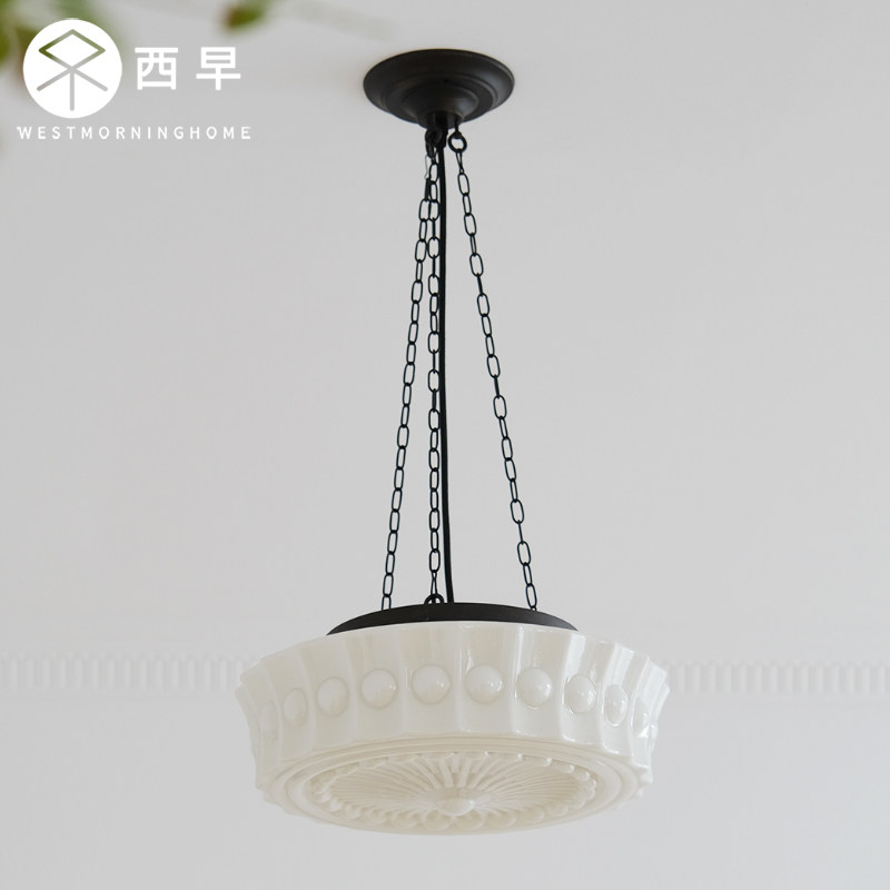 西早 法式复古海派玻璃吸顶灯 老上海洋房过道餐厅吧台卧室吊灯,淘宝优惠券,粉丝福利购,淘宝优惠卷