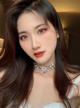 欧美复古项链女锁骨链颈带项圈choker脖子配饰短款高级感轻奢小众