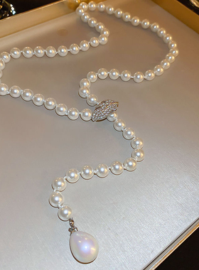 小香风项链女轻奢小众长款毛衣链2024新款气质颈链锁骨链爆款