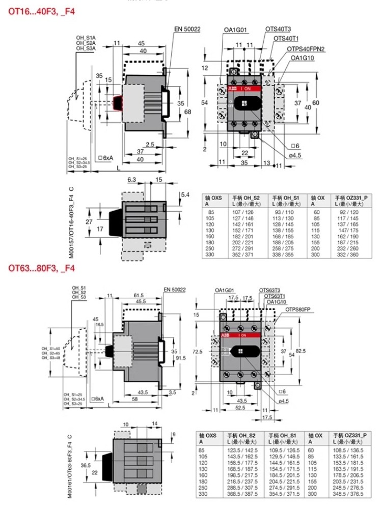 ABB隔离开关OT63F4N2/OT80F4N2/OT16/OT40/OT100/OT125F4N2负荷4P-图1