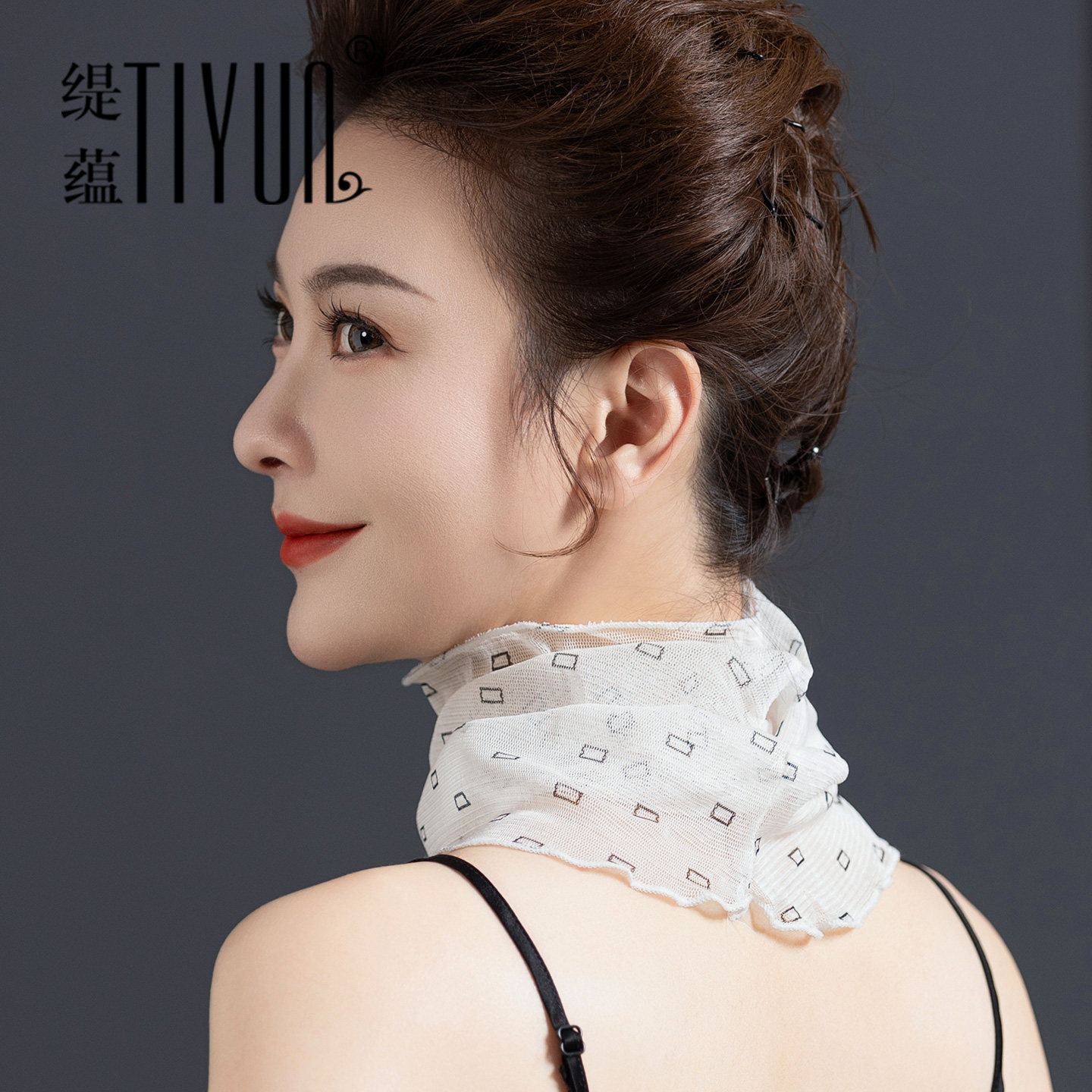 真丝围巾女春秋桑蚕丝丝巾夏季防晒脖套百搭假领子套头护颈小围脖,淘宝优惠券,粉丝福利购,淘宝优惠卷