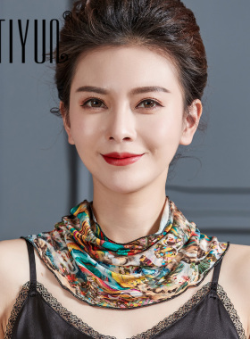 夏季围脖桑蚕丝真丝防晒面罩女