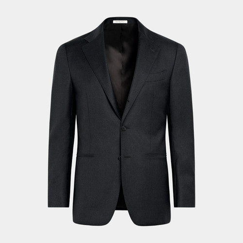 SUITSUPPLY深灰色羊毛西服合体商务男士西装上衣外套 - 图3