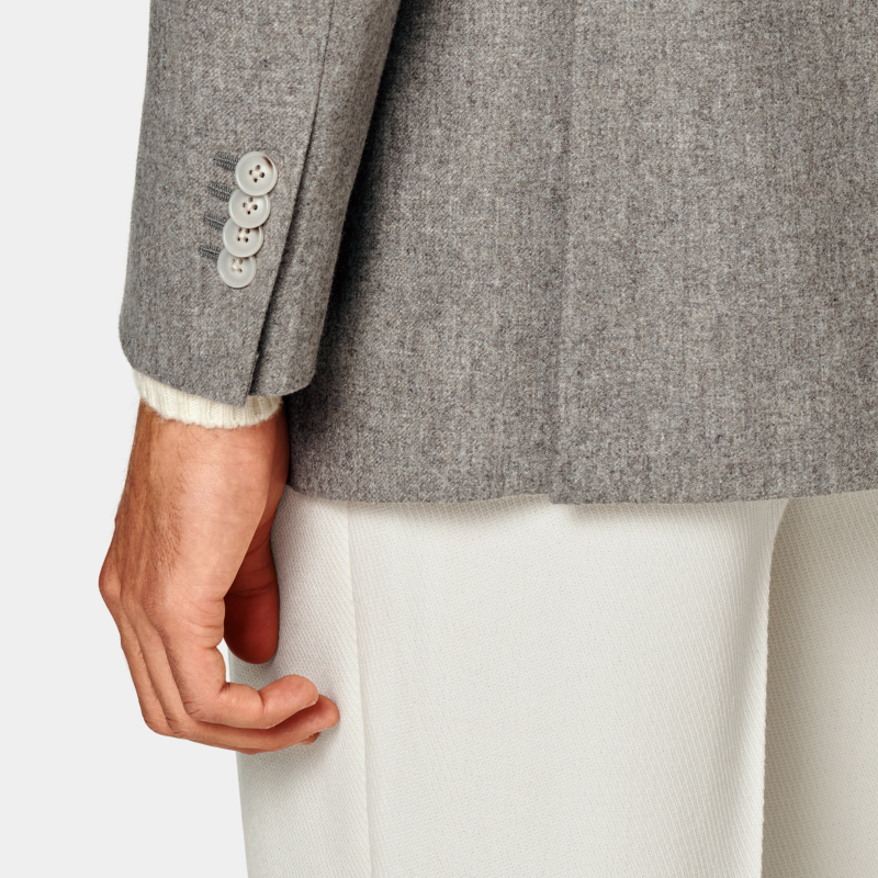 25秋冬新品SUITSUPPLY-Roma灰褐色羊毛法兰绒男士西装上衣,淘宝优惠券,粉丝福利购,淘宝优惠卷