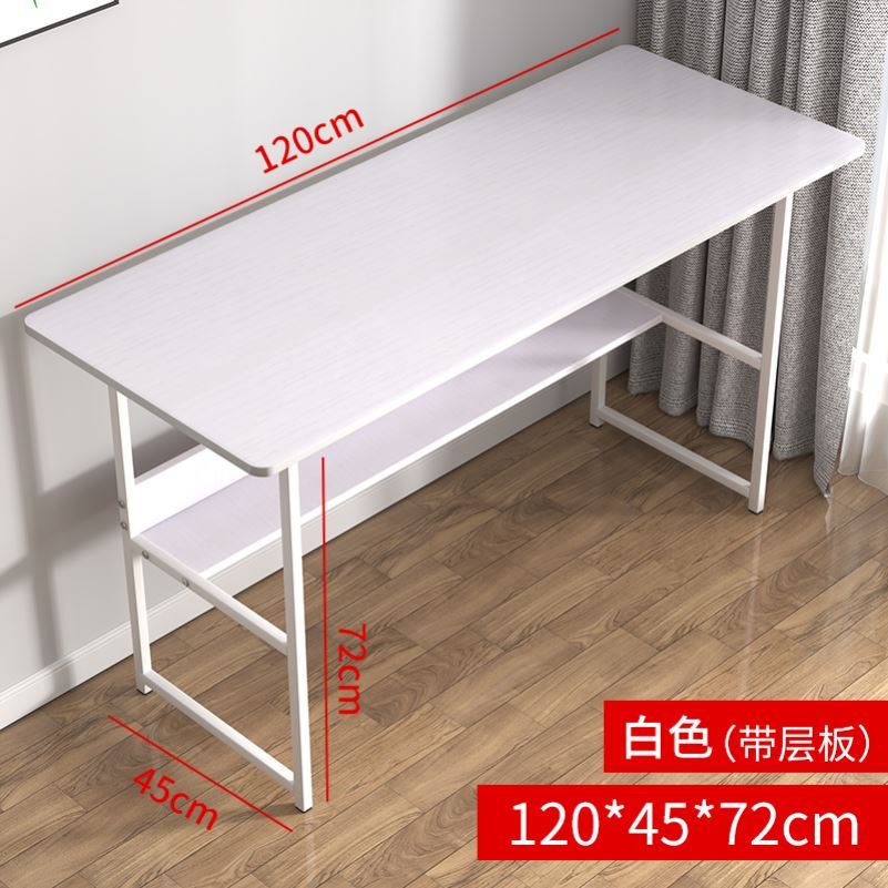电脑桌台式小型卧室桌子家用学习桌书桌简约现代办公桌靠墙长条桌 - 图3