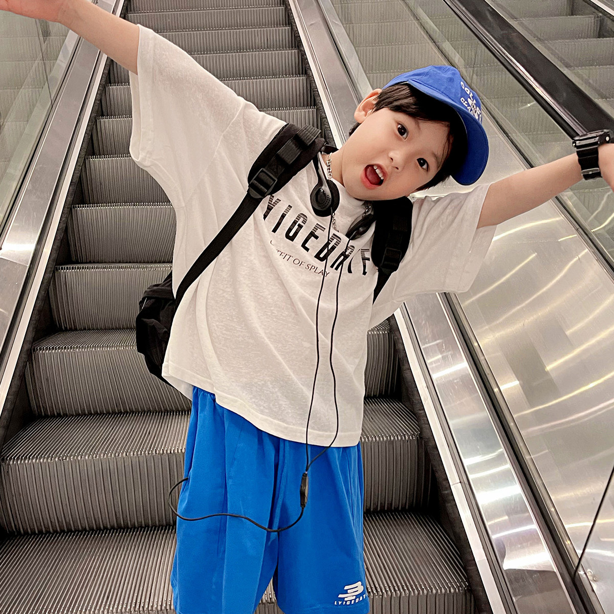 霖霖妈童装儿童英文T恤夏男童短袖上衣男宝宝半袖中大童圆领衣服,淘宝优惠券,粉丝福利购,淘宝优惠卷