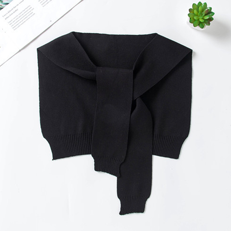 珊拾度旗舰店打结百搭小披肩针织毛衣围巾空调房可爱搭肩护颈肩保暖女士披肩3