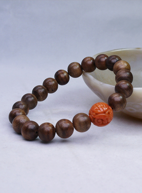 天然沉香奇楠手串翡翠蜜蜡手链