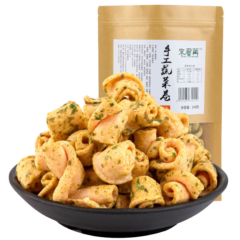 朱爹地手工蔬菜卷208g零食 朱爹地膨化食品