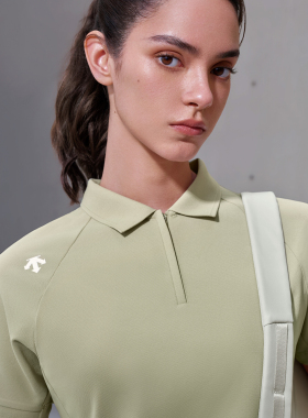 DESCENTE迪桑特WOMEN’S TRAINING系列女士TOUGH短袖POLO衫T恤