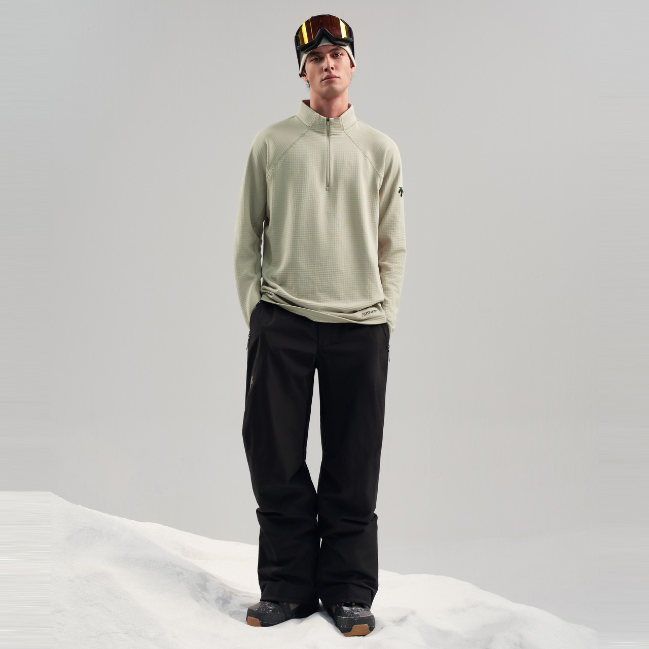 DESCENTE迪桑特RWSB男女POLARTEC抓绒亲肤保暖滑雪中层针织套头衫,淘宝优惠券,粉丝福利购,淘宝优惠卷