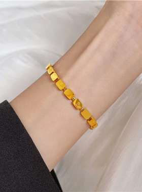 小方钻字母手链清冷感甜酷ins风