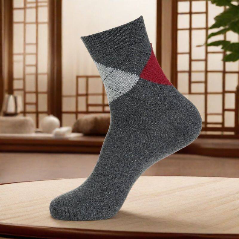 浪莎袜子男士纯棉秋冬款长筒防臭袜吸汗透气纯色冬季抗菌商务中筒