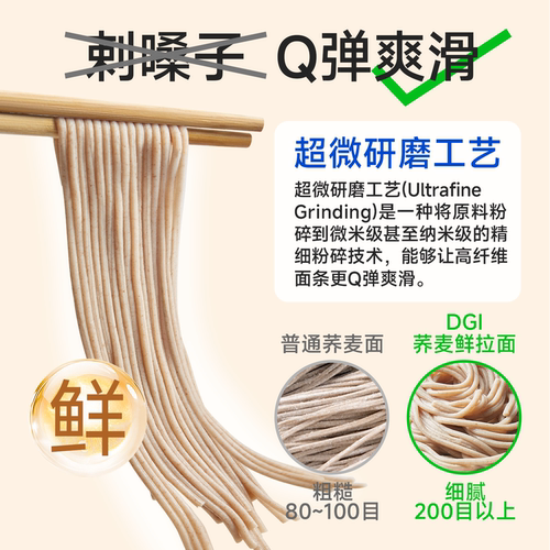 DGI低GI荞麦鲜拉面条0添代餐魔芋面糖尿人孕妇食品无糖精饱腹主食 - 图2