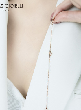 原创全钻系列银镀金镶钻星星手链