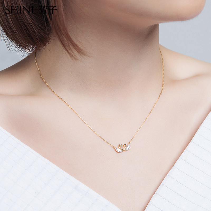 shine萱子时尚简约气质网红锁骨链 萱子饰品项链