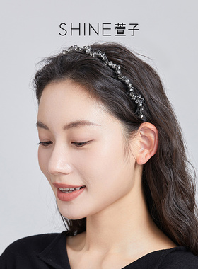 SHINE萱子奢华串珠齿梳发箍