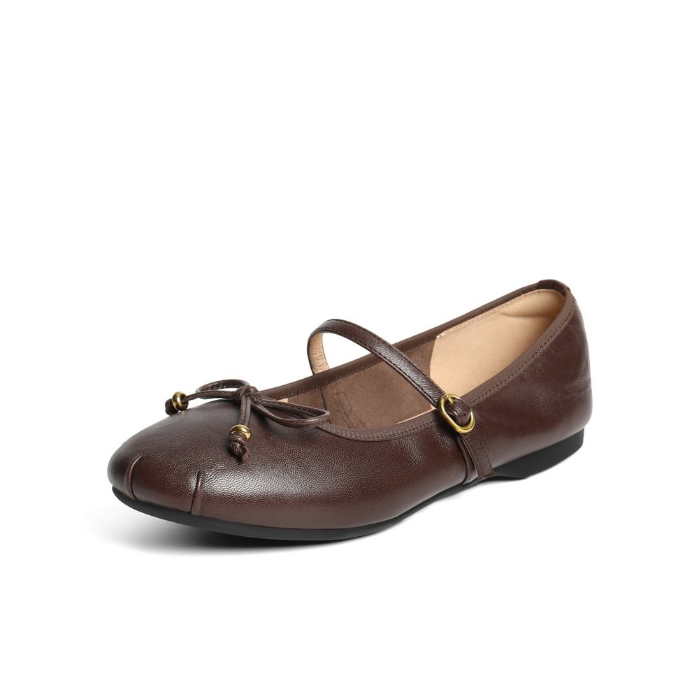 百丽芭蕾红色平底羊皮玛丽珍鞋女25新款婚鞋浅口单鞋子B2783CQ5,淘宝优惠券,粉丝福利购,淘宝优惠卷