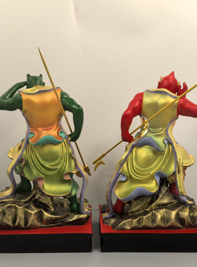 千里眼将军顺风耳将军树脂神像千里眼顺风耳家用12寸工艺品摆件