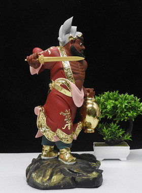 天师钟馗树脂站像供奉桌面摆件