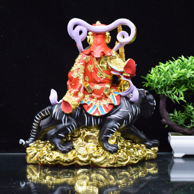 Wu Wealth God Zhao Gongming resin statue black tiger ornaments