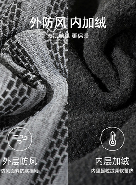 探界者冬季骑行摇粒绒面罩男士户外保暖加绒防风寒加长护胸脸头巾