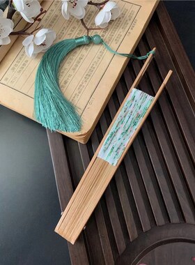 锦鲤折扇圆扇子古风烫金色手工