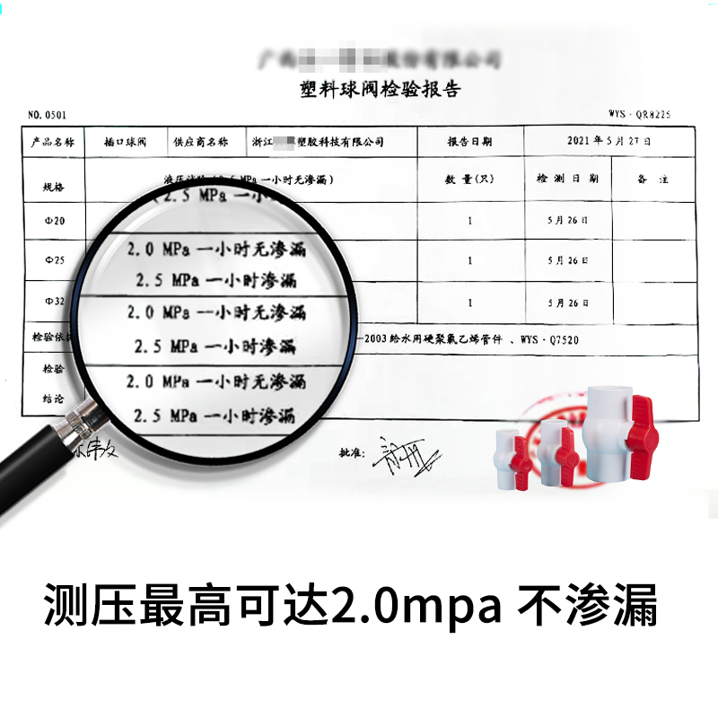 pvc球阀塑料开关螺口dn2032405637590大全4分内丝110水管开关阀门 - 图2