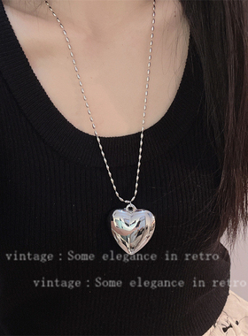 韩国心形小众项链珍珠