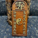 Taoist supplies natural jujube wood carved Taiyi rescue suffering Tianzun token hand-painted gold token Taiyi statue