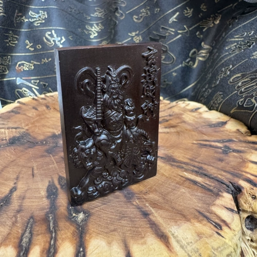 Даосские продукты Гром Художник Джаджуб Деревянный Кулон Юантана Бога богатства подвеска Юхуа в стиле пятистороннего бога богатства подвеска Чжао Гонглинг Бренд