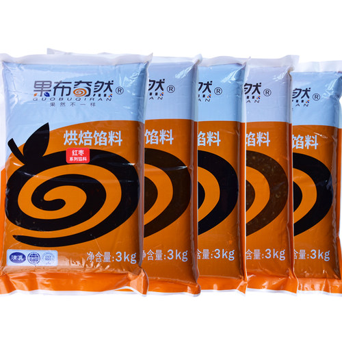 果布奇然500g低甜芝士山楂枣泥凤梨奶黄豆沙蛋黄酥馅月饼糕点馅料 - 图2