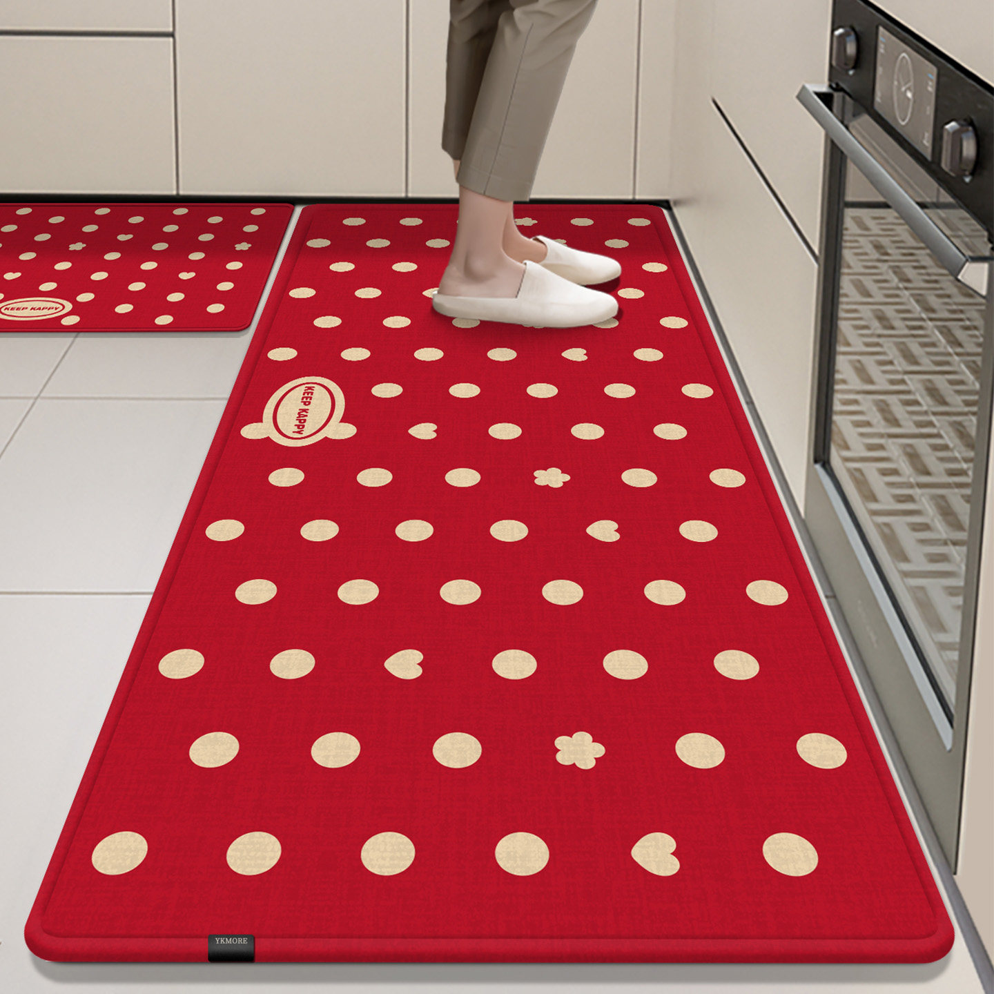 YKMORE厨房地垫防滑可擦免洗吸水吸油防水脚垫子2026新款家用地毯,淘宝优惠券,粉丝福利购,淘宝优惠卷