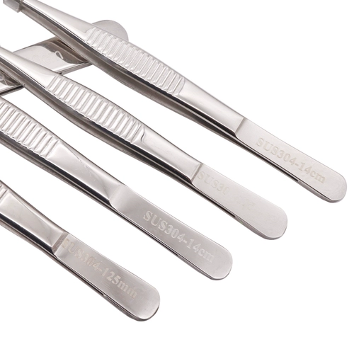 Пинцет из нержавеющей стали, зубчатая закаленная повязка на голову, увеличенная толщина, 14/16/18/20/25/30см