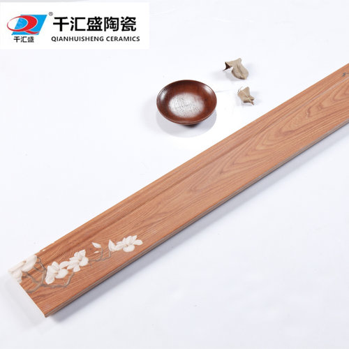 仿木纹踢脚线瓷砖 客厅卧室仿古地脚线贴脚线哑光地角线110X600 - 图2