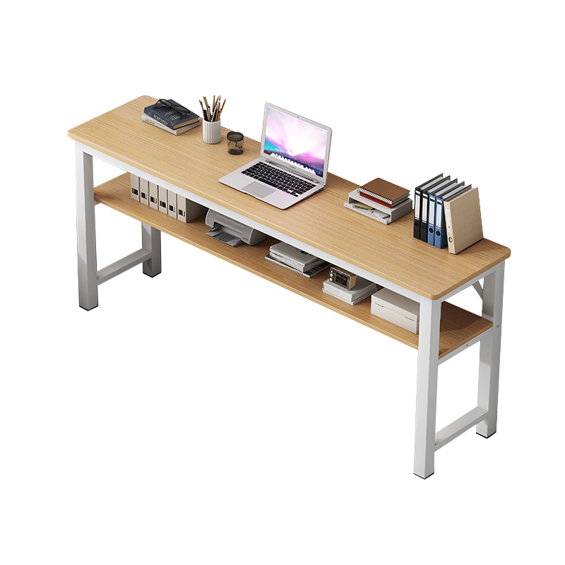 电脑桌家用卧室学习书桌长方形简易靠墙窄桌经济型长条办公小桌子 - 图3