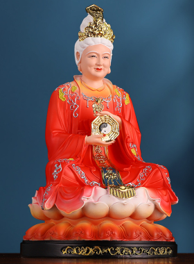 红衣树脂无生老母无极老母神像