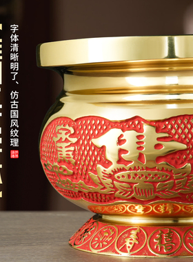 纯供奉黄铜香炉金钱炉佛前上香家用室内仙家香火拜神寺庙祠堂供具