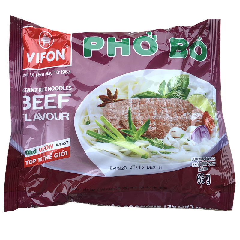 越南进口vifon速食牛肉河粉65克pho bo袋装方便泡面汤粉干米粉 - 图3