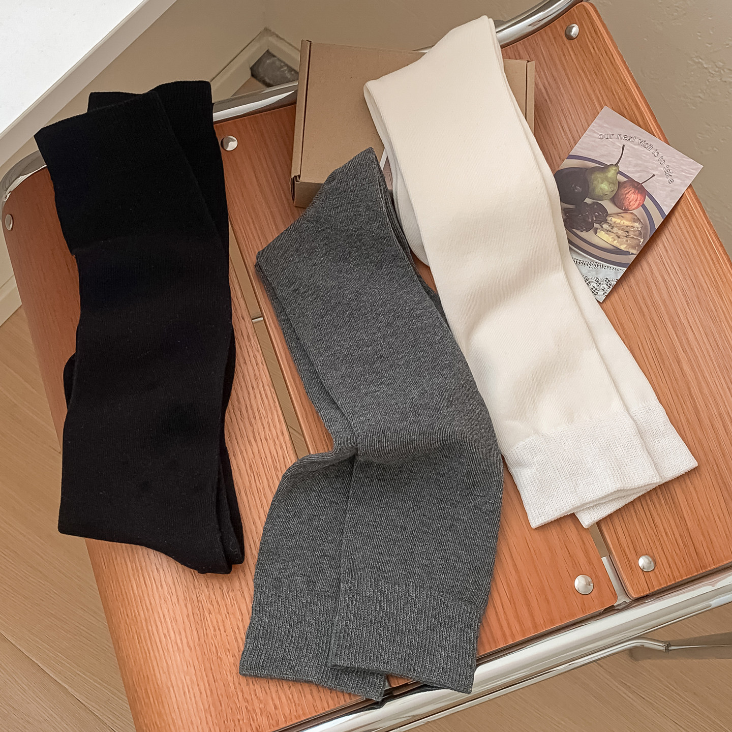 复古车厘子红色纯棉靴袜女春秋无骨显瘦小腿袜安可拉红显白高筒袜,淘宝优惠券,粉丝福利购,淘宝优惠卷