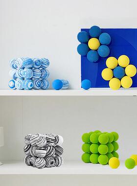 圆球魔方摆件拍照道具克莱因蓝小球几何北欧创意家居软装饰品摆设